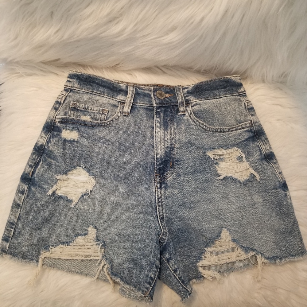SO NWT Denim Super High Rise Boyfriend Shorts